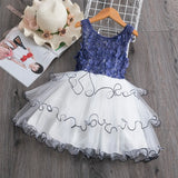 Girl Summer Princess Dress Mesh Chiffon Cake Layers Tutu Outfit Birthday Party Dresses Children Clothing Casual