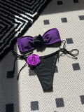 2024 Color Rose Brae With Drawstring Strap Split Swimsuit