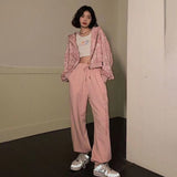 Pink Leopard Print Short Zipper Sweatshirt Top Women Loose Vintage Casual Streetwear Girl Hoodie Fashion Jacket