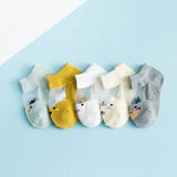 Pairs/lot 0 to 7 Years Spring Summer Thin Mesh Socks For Girls Boys Cute Animal Children's Thin Sock Baby Newborn Short