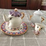 Cartoon Beauty And The Beast Teapot Mug Mrs Potts Chip Tea Pot Cup One Set Lovely Christmas Gift Fast