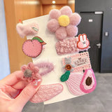 New Girls Cute Cartoon Plush Flower Hairpins Children Beautiful Hair Clips Barrettes Hairgrips Fashion Hair