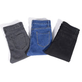 for Women Mom Jeans Blue Gray Black Woman High Elastic Plus Size 40 Stretch Jeans Female Washed Denim Skinny Pencil