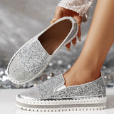 Ladies Casual Shoes Fashion Low-Top Shoes 2025 Spring And Autumn New Water Drilling Set Foot Single