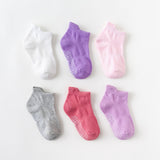 Pairs/lot 0 to 6 Yrs Cotton Sock With Rubber Grips Four Season Children's Anti-slip Boat Socks For Boys Girl Low Cut Floor