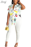 Pieces Set Sexy Summer Autumn Fashion Women Set 2023 Female Tops Floral Print Sleeveless Shirt And Elastic Waist Pants