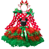 Claus Girls Xmas Party Dress Kids Christmas Dresses New Years Girl Vestido Fancy Christmas Dress Girl Long Sleeves