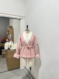 Temperament Famous 2025 Autumn And Winter New Tice Cuff Double Hair Coat Coat