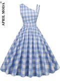 Shoulder Swing Casual Vintage Dress Retro Short Cocktail Vestidos 50s 60s Sleeveless Chic Party Pin Up Rockabilly
