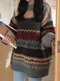 Vintage Jacquard Knit Sweater- Outfit