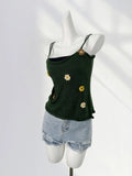 Zingj Bird Original Hand Hook Flower Series Sling Vest My AL Son Sweater Female Summer Outside