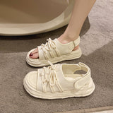 Zingj Female Fairy Wind 2024 New Summer Casual Women's Shoes Flat Student Platform Sport Roman Women's