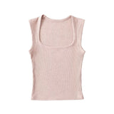 Zingj Fashion Women's Fashion Summer New Style Spice Girls' Sleeveless Jacket With Retro Square Collar