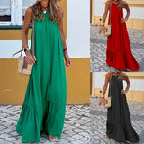 Spot Spring / Summer 2025 New Women's Fashion Sleeveless Neck Long Beach