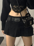Denim Skate Mini Skirt- Outfit
