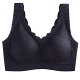 Sexy Latex Seamless Bra Women Push Up Underwear Gathers Shock-Proof Pad Female Intimate Fashion Soft Plus Size