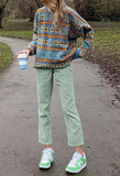 Vintage Floral Jumper Sweater- Outfit