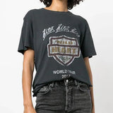 Heart Graphic T-shirt Women 2022 Summer Clothing Cotton Cozy Vintage Tshirt Tee Femme Rock n Roll Fashion