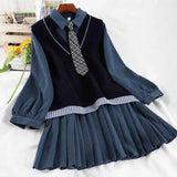 and autumn new ladies Korean loose fashion casual sleeveless v-neck knitted pullover vest sweater all-match