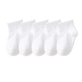 Pairs/lot 1 to 12 Years Classical Pure Color Children's Socks Black White Socks For Students Spring Autumn Winter