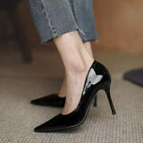 Transparent High-Heeled Women 2025 Summer Fashion New Word With High-Heeled Slippers Crystal And Coarse Heel