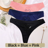 Cotton G-String Seamless Thong Women Transparent Heart Low Waist Panties Ladies Underwear Panty Comfortable