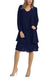 Shipping Mother of The Bride Dresses 2021 Chiffon Plus Size Long Sleeve Party Gown robe de soire de