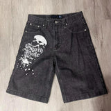 Shorts Hip Hop Denim Gym Shorts Men's Women's 2023 Summer New Harajuku Fashion Casual Punk Rock Gothic Men Basketball