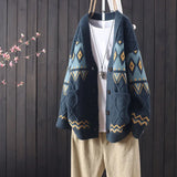spring and autumn fashion new loose button long-sleeved knitted cardigan women's
