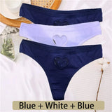 Cotton G-String Seamless Thong Women Transparent Heart Low Waist Panties Ladies Underwear Panty Comfortable