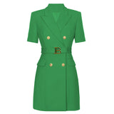 And Autumn 2025 Short Sleeves To Close The Waist Simple OL Professional Suit Temperament Of Women's Suit Dress