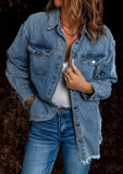 The Ins Hot Autumn Street Fashion Man Cowboy Lapel Loose Simple Women Shirt Three Color Five Yards-Outfit
