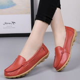 Women Flats Ballet Shoes Woman Cut Out Leather Breathable Moccasins Women Boat Shoes Ballerina Ladies Casual