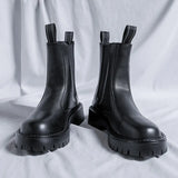 Zingj Size Martens 45 46 Joker British Wind Chelsea Smoke Boots Winter Tooling Leather Boots