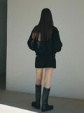 [Daihe] Winter New Casual Lapel Suede Versatile Color Wool Collar Cotton Jacket Coat Female H7859-Outfit