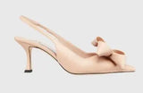 And Summer 2025 New JC Fairy Wind Hand Empty Pedal Sandals Bows And Flowers Pointed