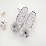 Autumn Winter Warm Women Home Slippers Soft Non-slip Indoor Shoes Cute House Slip On Flat Slides Ladies Fur