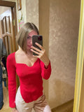 Zingj New Autumn And Winter Elastic Open Shoulder Base Knit-Outfit