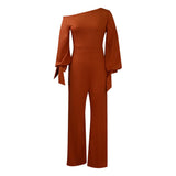 Off-shoulder Casual High Waist Wide Plus