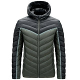 Hooded Parka Men\'s 2021 Autumn and Winter New Parka Coat Warm and Lightweight Jacket Stitching Cotton Jacket Parka