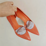 Jelly Orange Shoes Women Sexy Extremely High Heels Pointed Toe Slip On Stiletto Chic Pumps Ladies Party Wedding