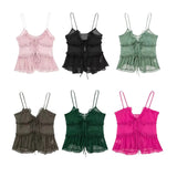 2025 New Women's Translucent Laminated Decorative Top
