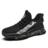 Men Sneakers Breathable Mesh Running Shoes Men Graffiti Sports Shoes Fashion No-slip Walking Jogging Shoes