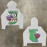 Men's Hoodie Y2K Original Hip-Hop Cartoon Graphic Print Pullover Fashion Leisure Loose Sports Shirt