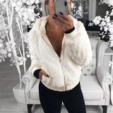 Fluffy Fleece Jackets 2020 Winter Hooded Cropped Coats and Jackets Faux Fur Coat Warm Outwear Clothing Teddy