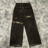 Zingj Wide-Legged Jeans Street Hip-Hop Personality Y2K Straight Casual Pants 211-0-Outfit