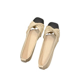 Zingj Wind Grandma Ladle Shoes Female 2024 Spring And Autumn New Soft Leather Soft Sole Super Soft Bean Shoes Lazy Shallow Mouth Flat Single Shoes-Outfit