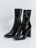 Pointed High And Sexy Water Drill Elastic Boots Thin Skinny Boots Fashion Women's