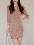 Small Fragrant Temperament Dress Women's Famous Korean Version Of The Elegant Thin Bag Of