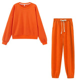 2021 Casual Shorts Set Pants Suit Women Tracksuits Harajuku Sweatshirts Elastic Waist Pencil Pants High